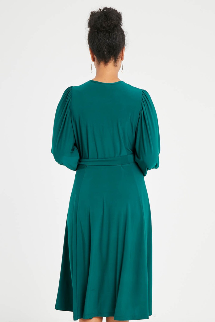 Dresses Belle bird | Belle Recycled Full Sleeve Dress Teal