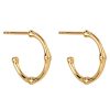 Accessories Najo | Bamboo Small Stud Hoop Earring Gold