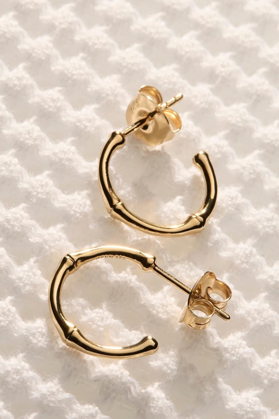 Accessories Najo | Bamboo Small Stud Hoop Earring Gold