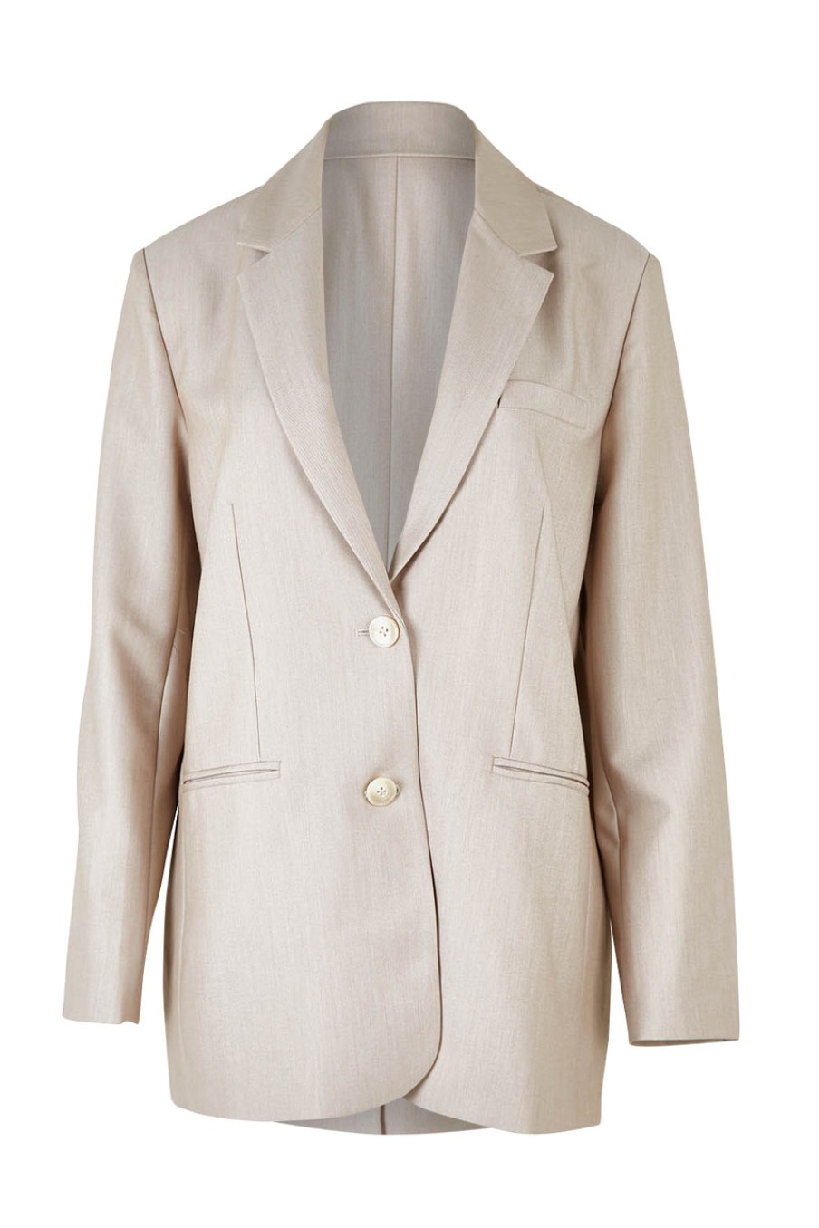 Coats & Jackets boho bird | Elegant Persuasion Oversized Blazer Bone