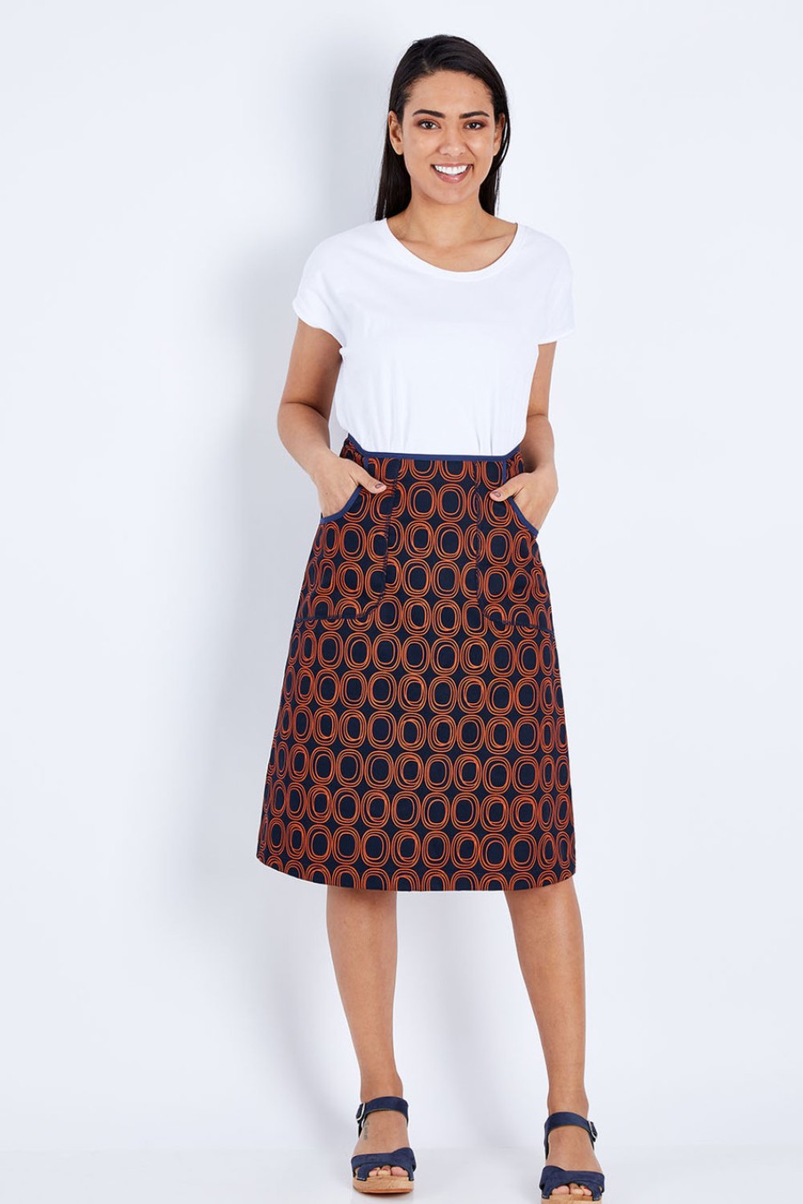 Skirts Essaye | Avril Skirt Long Hinter Orangeink