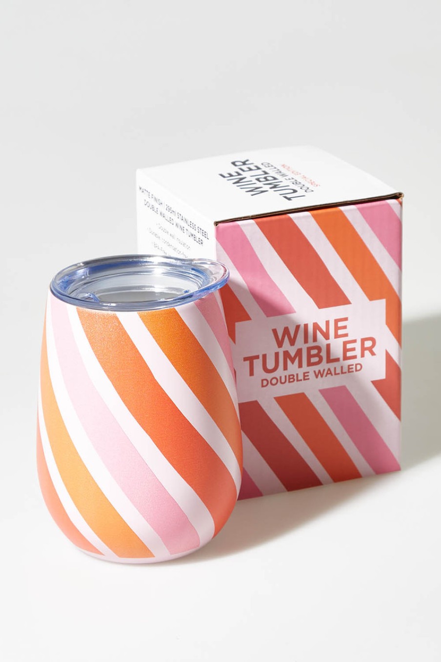 Accessories Annabel Trends | Stainless Wine Tumbler Candycane