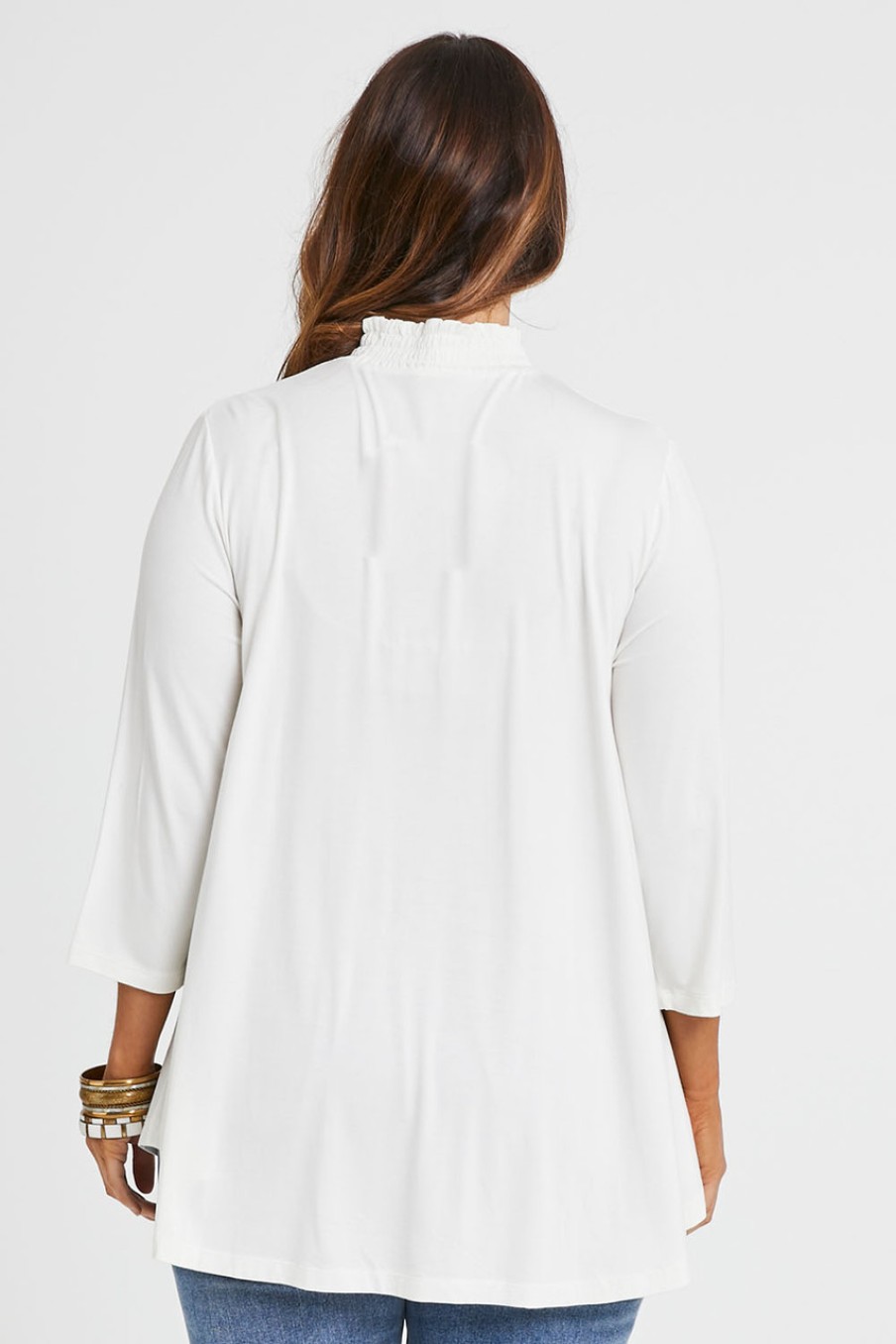 Tops Belle bird | Belle Turtleneck Draped Bamboo Tee