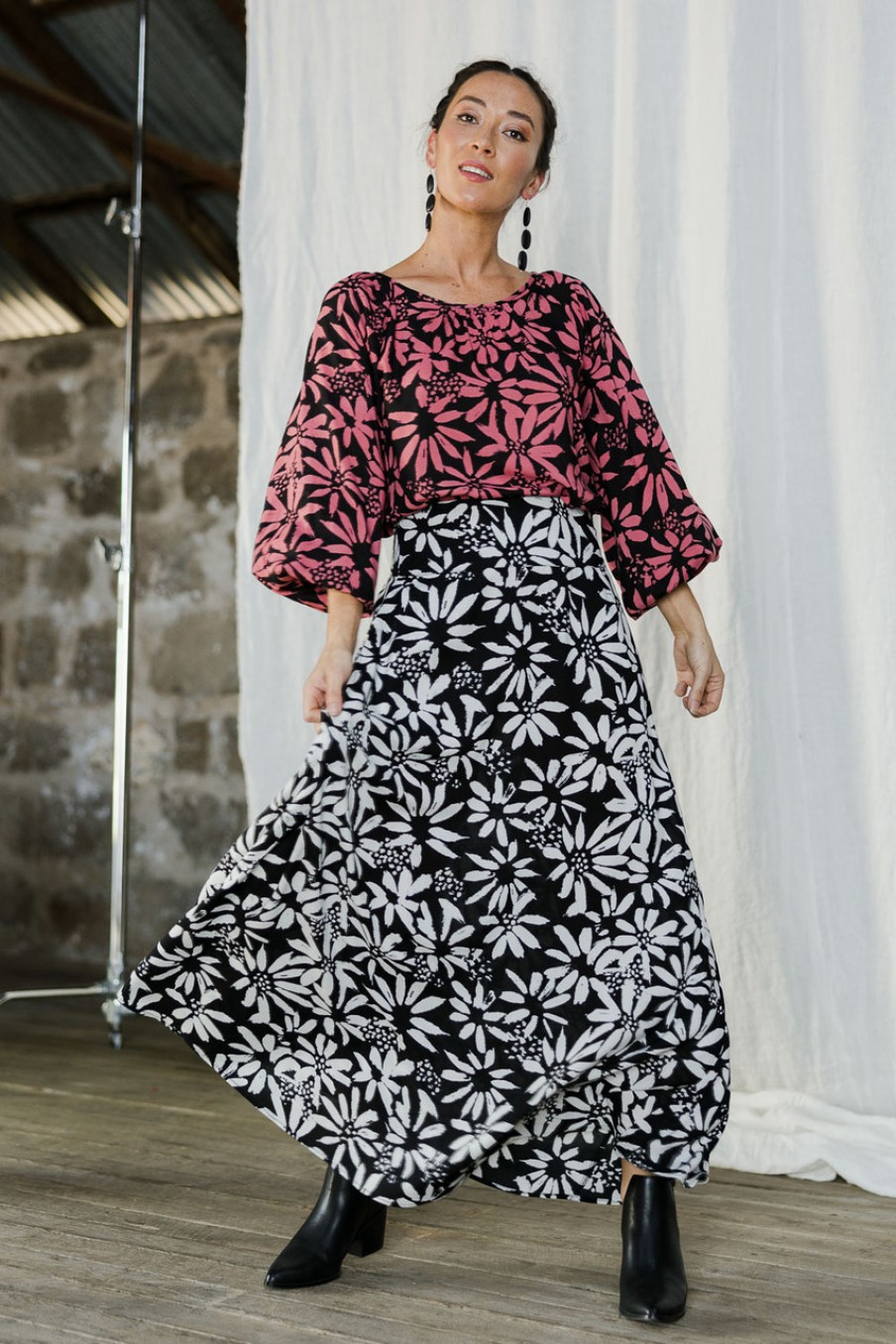 Skirts that bird label | Rose Maxi Skirt Flower