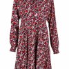 Dresses Brakeburn | Mixed Berry Floral Wrap Dress Red