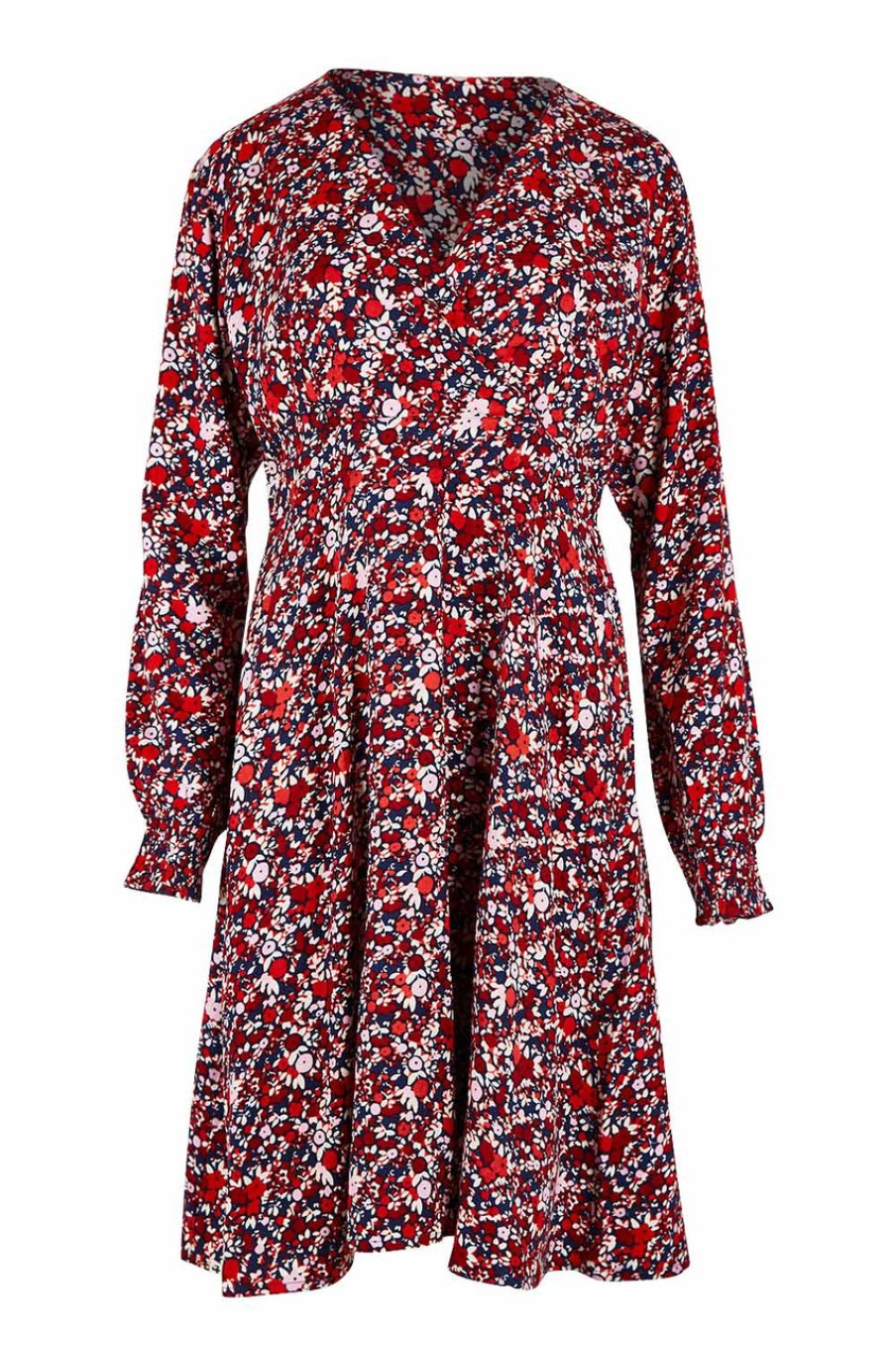 Dresses Brakeburn | Mixed Berry Floral Wrap Dress Red