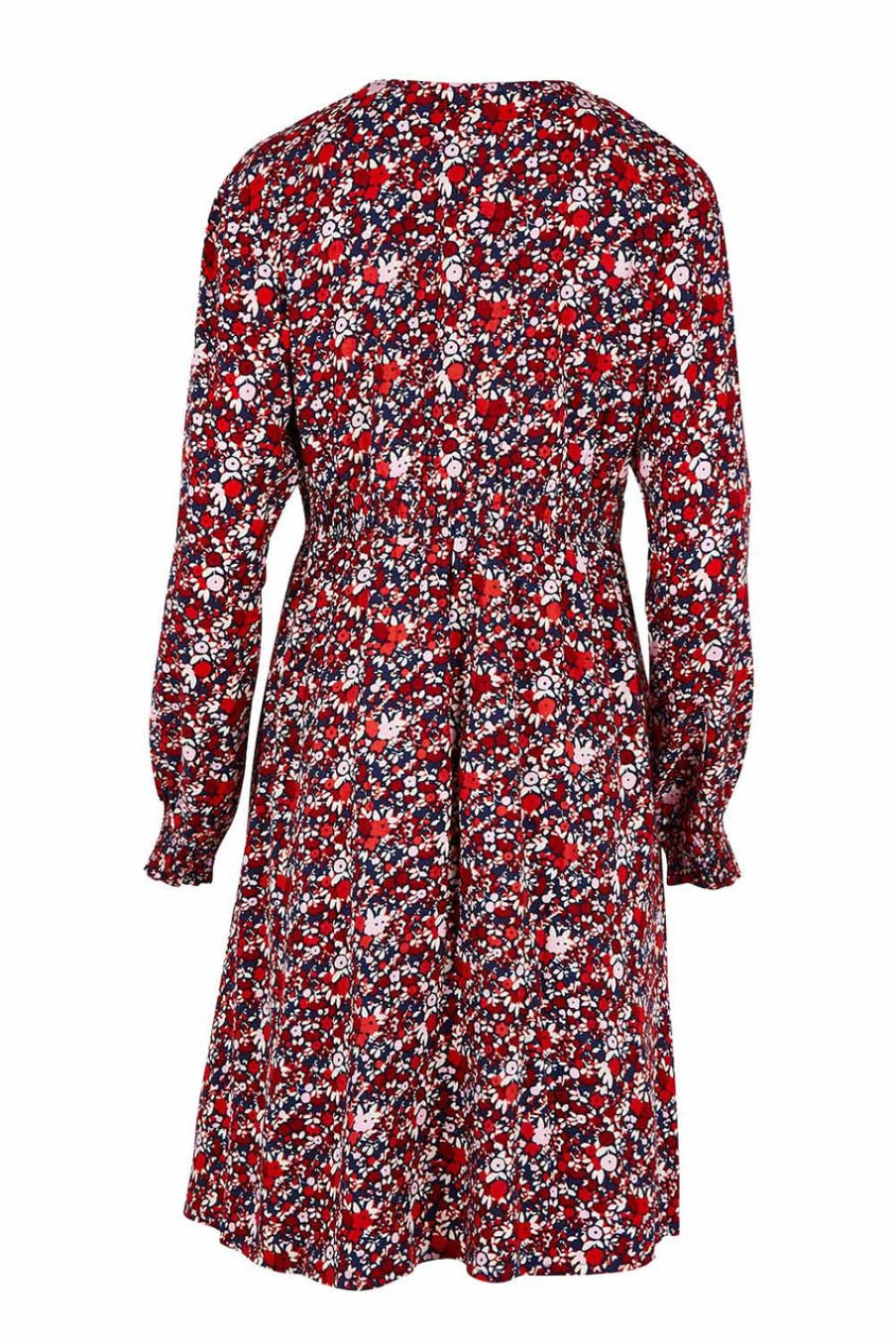 Dresses Brakeburn | Mixed Berry Floral Wrap Dress Red