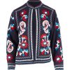 Coats & Jackets boho bird | Folklore Embroidered Cropped Jacket Navypais