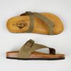 Shoes Plakton | Precioso Leather Sandals Nubuckkaki