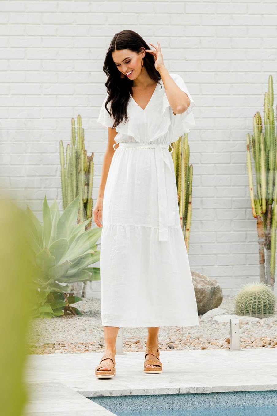 Dresses Brave & True | Long Way Home Dress White