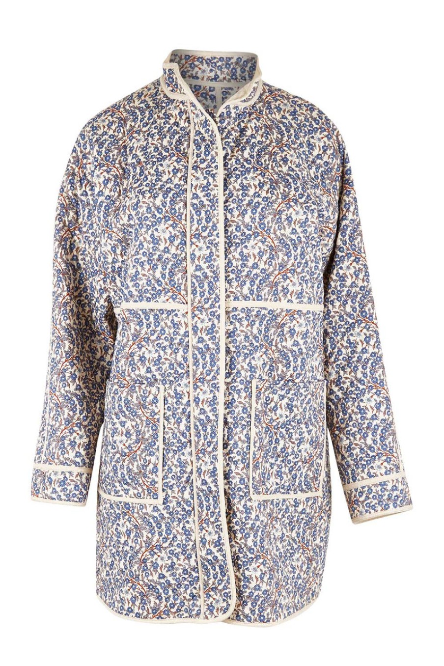 Coats & Jackets boho bird | Cool Breeze Quilted Cotton Jacket Bluefleur