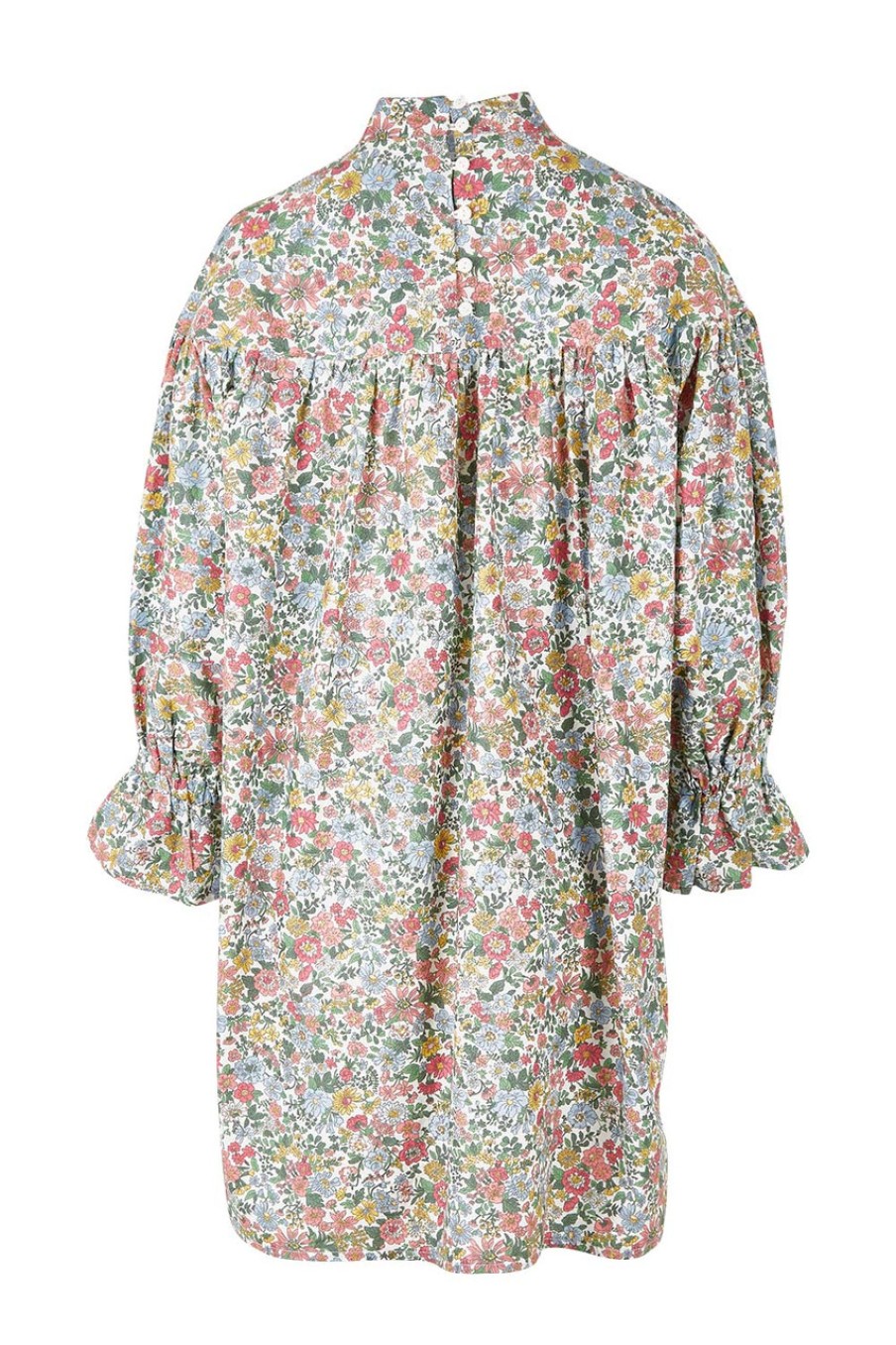 Dresses boho bird | Garden Breeze Cotton Smock Dress Fleur