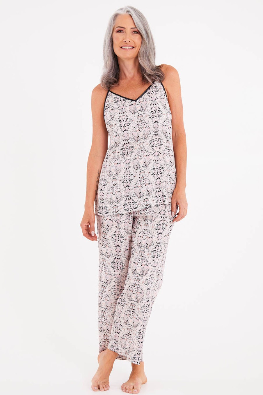 Lingerie & Sleepwear Florence Broadhurst | Arabian Birds Pyjama Set Almond