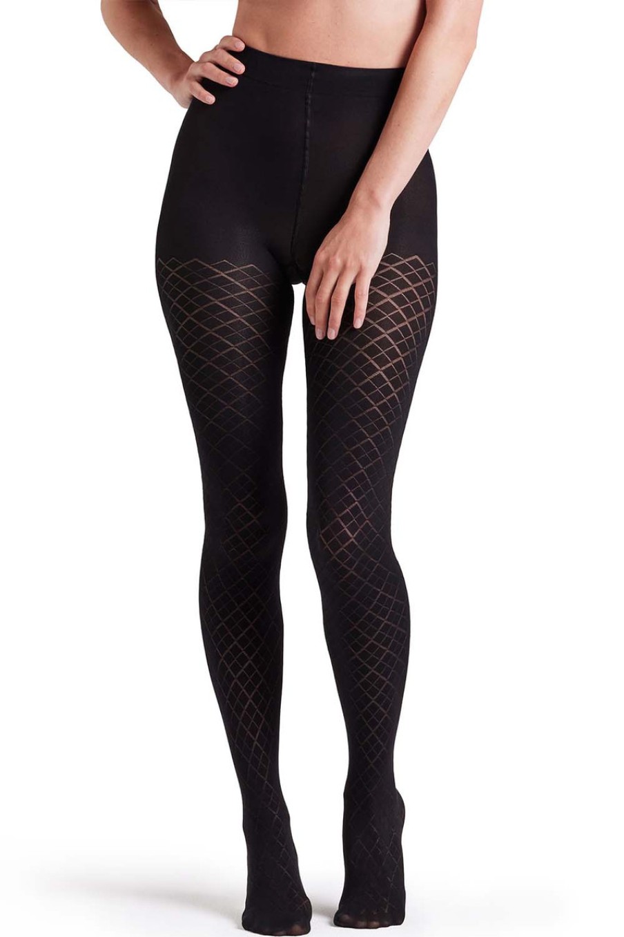 Lingerie & Sleepwear Ambra | Soft Diamond Opaque Tight Black