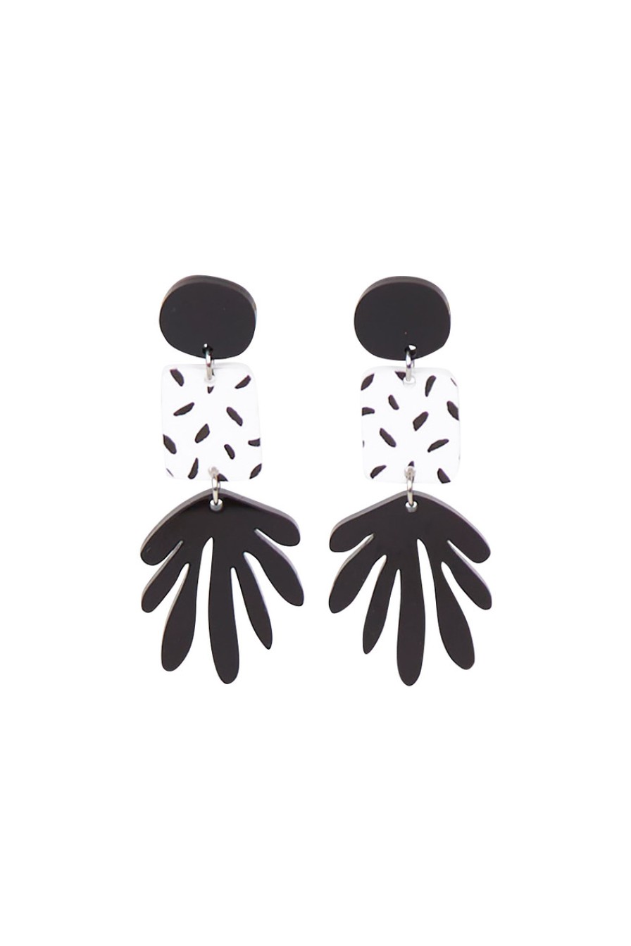 Accessories Pink Nade | Jayne Drop Earring Blackwhite