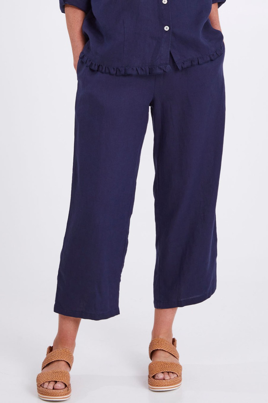 Pants & Leggings Gordon Smith | Classic Wide Leg Linen Pant