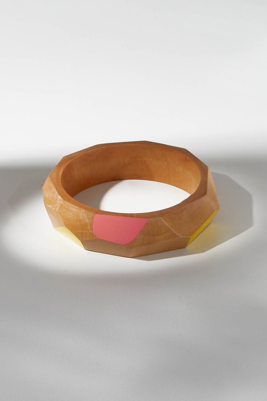 Accessories Rare Rabbit | Angular Cut Thin Bangle Pinkyellow