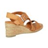 Shoes Human Premium | Grover Woven Leather Espadrille Wedge Tan