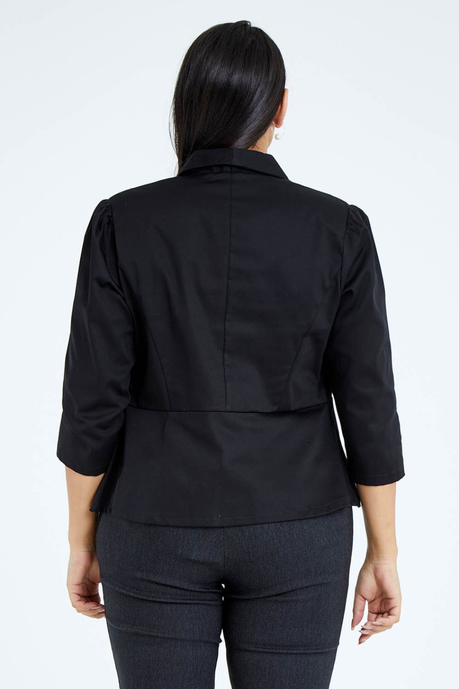 Coats & Jackets bird by design | The Cotton Aspire Blazer Black