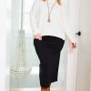 Skirts Belle bird | Belle Ponte Maxi Skirt Black