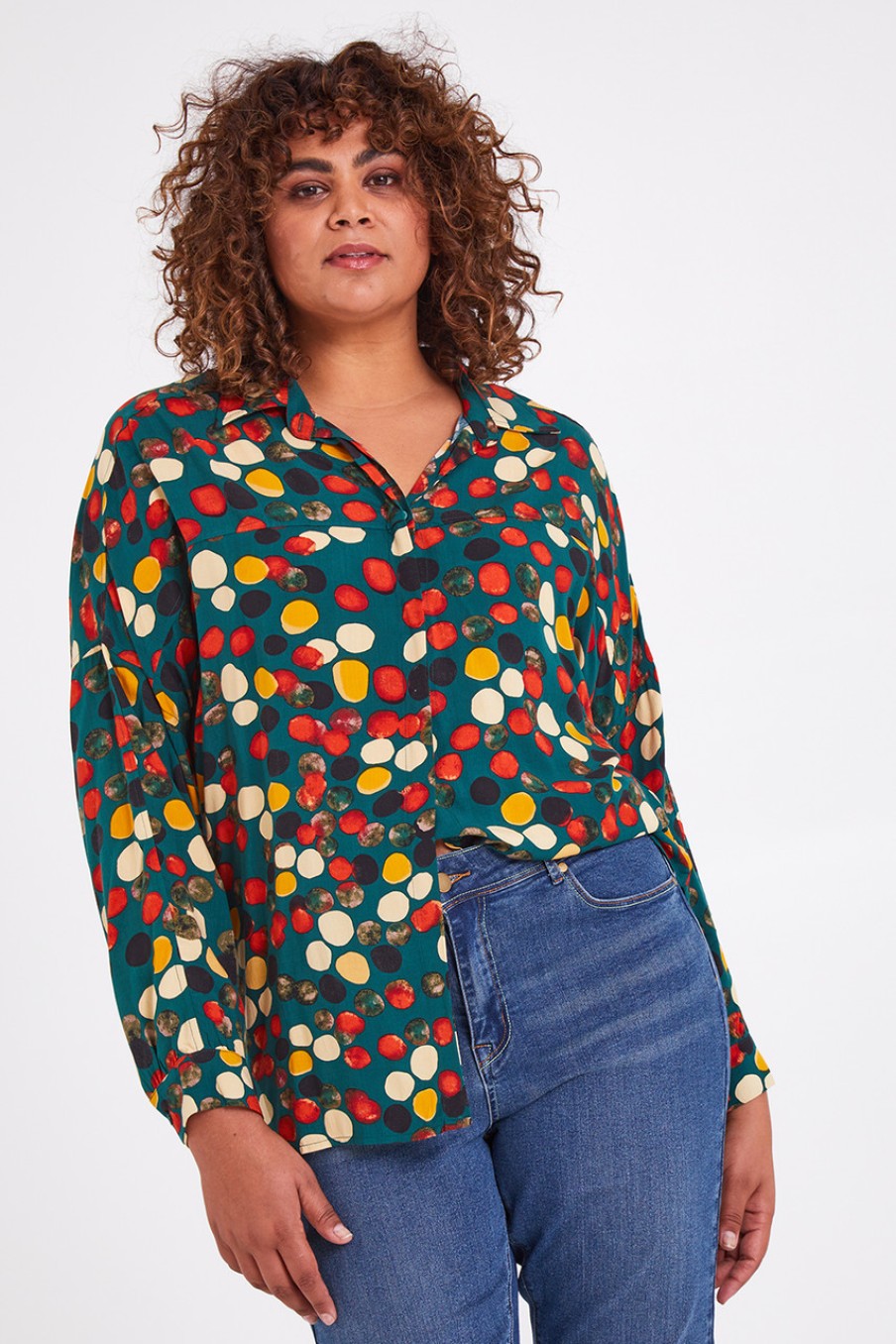 Tops Belle bird | Belle Batwing Printed Shirt