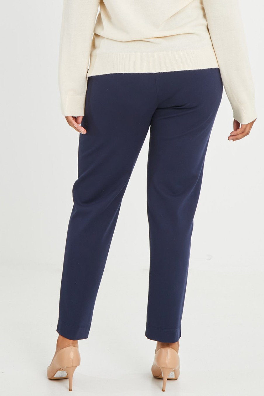 Pants & Leggings Belle bird | Belle Ponte Slim Leg Pant Deepnavy