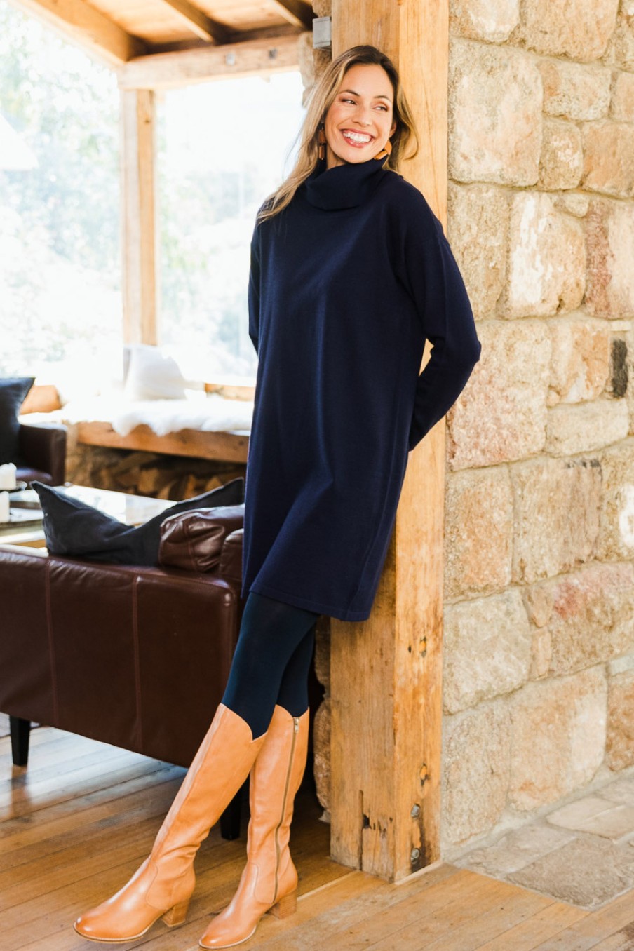 Dresses bird keepers | The Roll Neck Tunic Dress