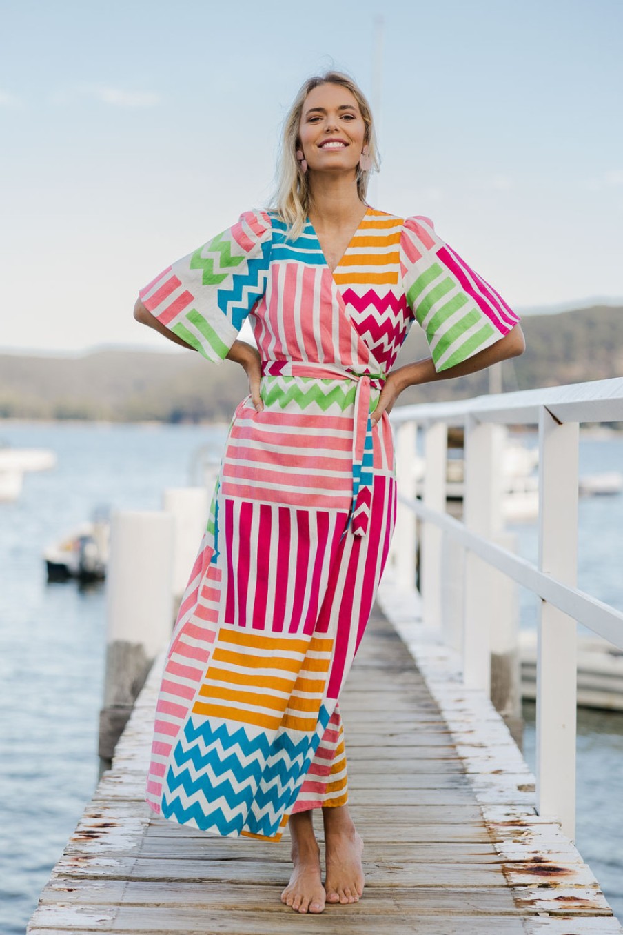 Dresses that bird label | Ginerva Wrap Dress Patchwork