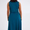 Dresses bird keepers | The Summer Fit & Flare Tank Dress Oceanblue