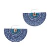 Accessories Nest Of Pambula | Bib Half Circle Drop Earring Denim