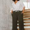 Pants & Leggings Belle bird | Belle Wide Leg Cargo Pant Chive