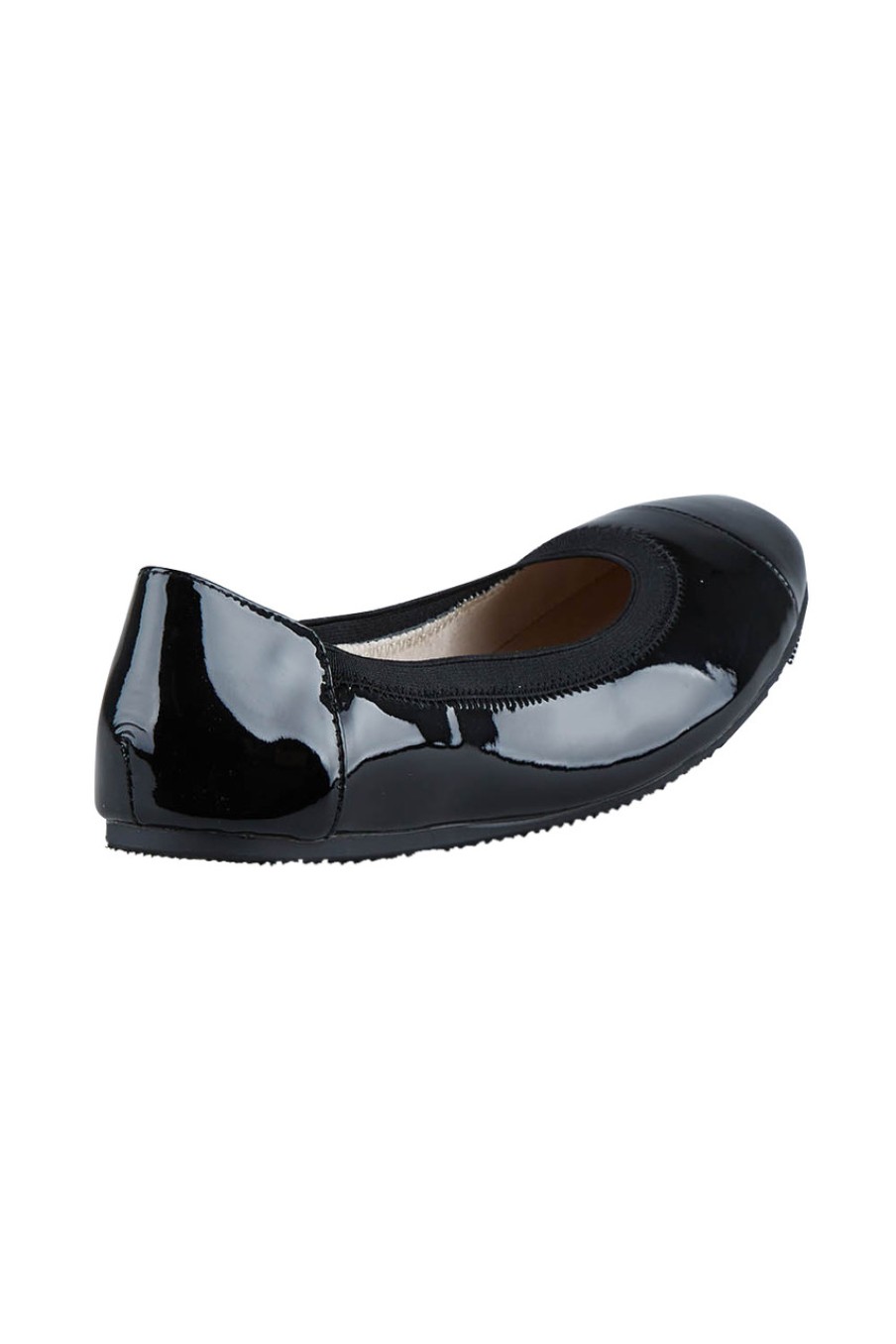 Shoes Walnut | Ava Leather Patent Flat Blackpat