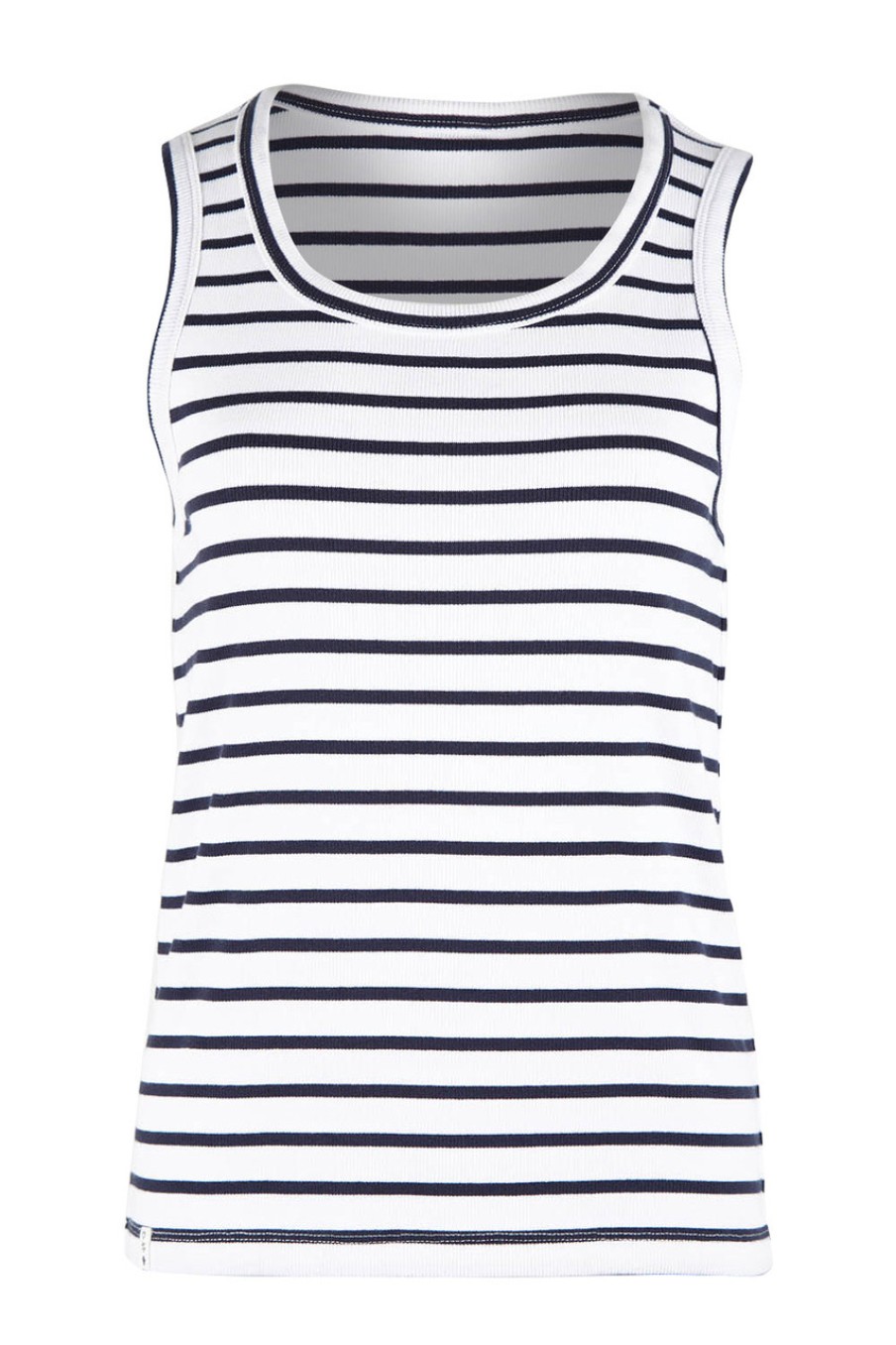 Tops Elm | Fundamental Indra Stripe Tank Whitenavy