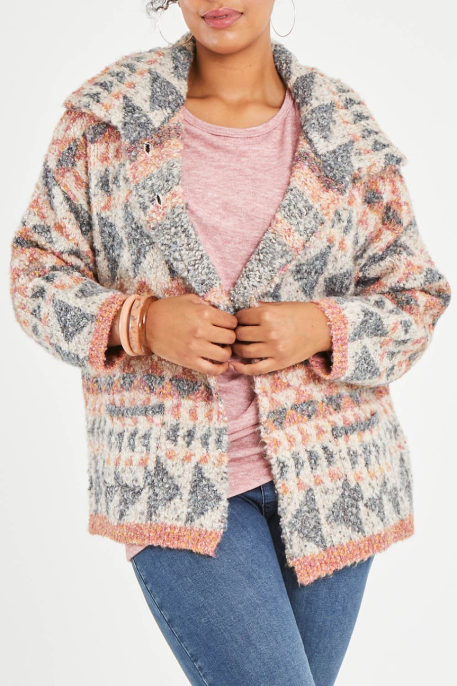 Coats & Jackets boho bird | In The Mountain Air Knit Jacket Aztec