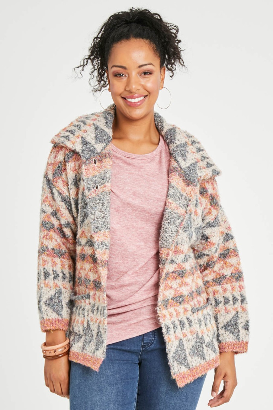 Coats & Jackets boho bird | In The Mountain Air Knit Jacket Aztec