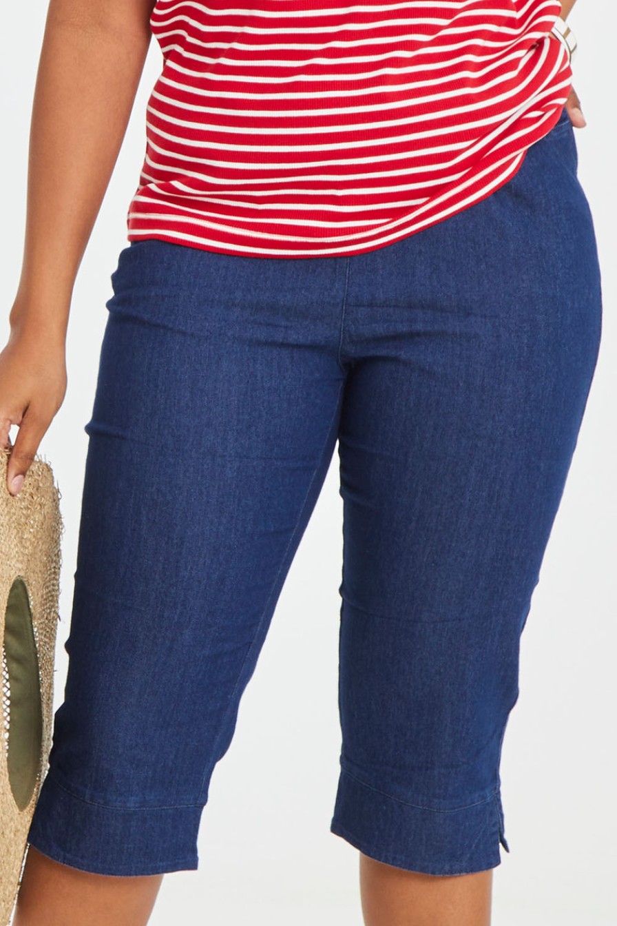 Jeans Belle bird | Belle 3/4 Length Pull On Jean Denim