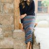 Skirts bird keepers | The Striped Light Knit Lined Skirt