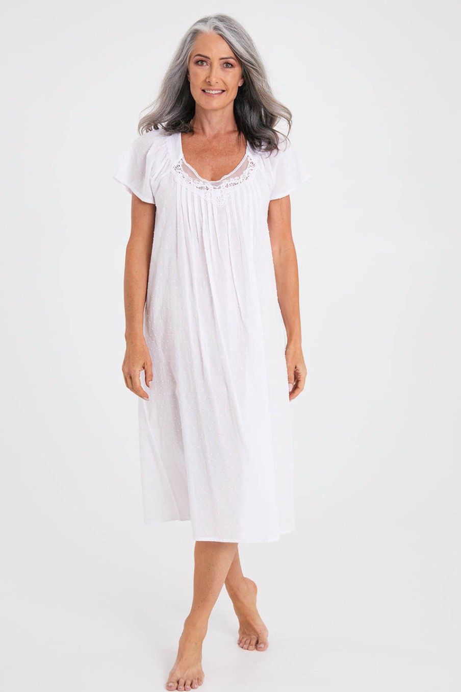 Lingerie & Sleepwear Givoni | Dobby Woven Mid Nightie