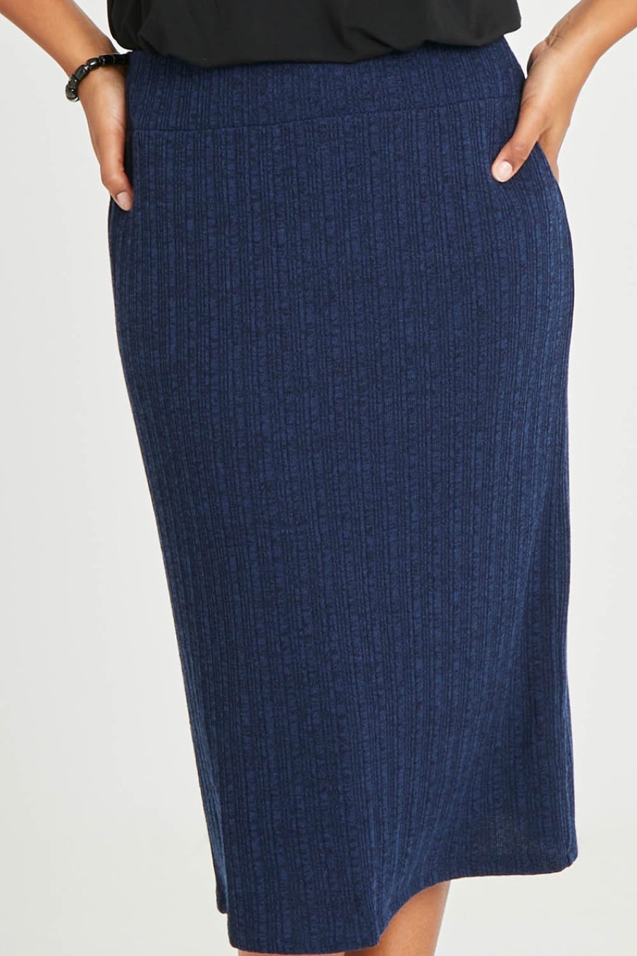 Skirts Belle bird | Belle Classic Knit Midi Skirt Navymarle