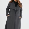 Coats & Jackets Belle bird | Belle Long Ponte Coat Charcoal