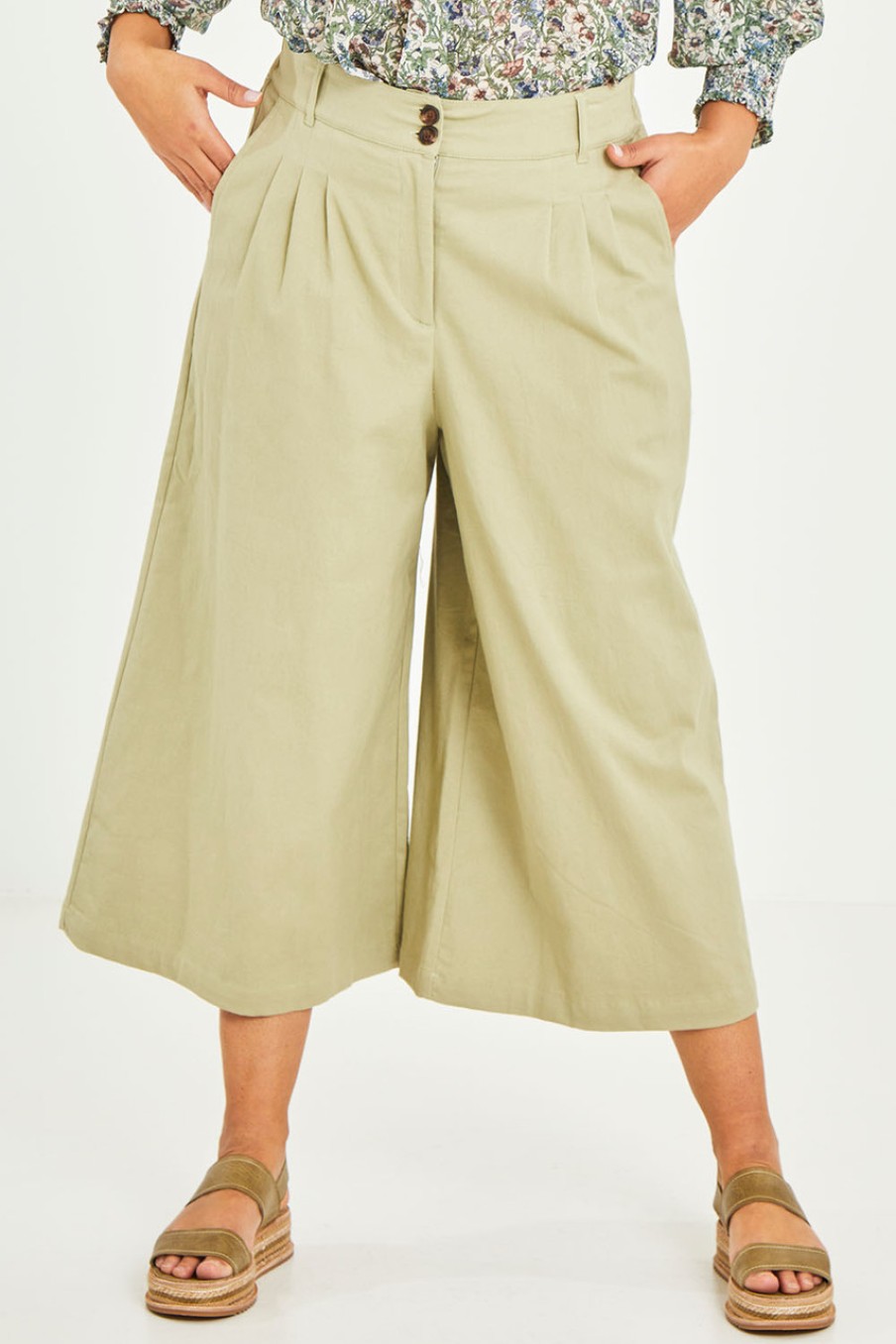 Pants & Leggings boho bird | Summer Breeze Boyfriend Pants Khaki