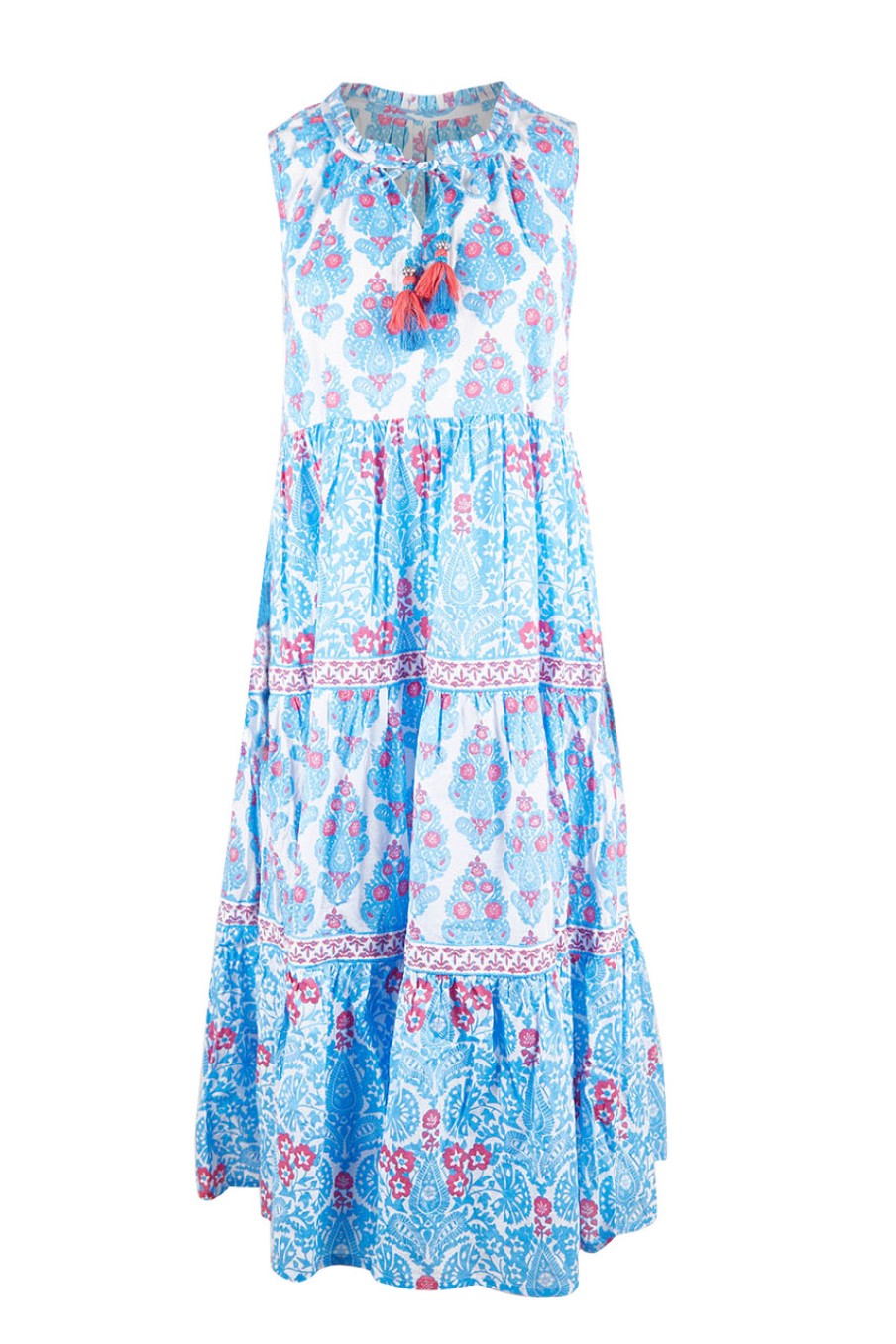 Dresses Sea Bird | Kiama Beach Cotton Dress Bluepink