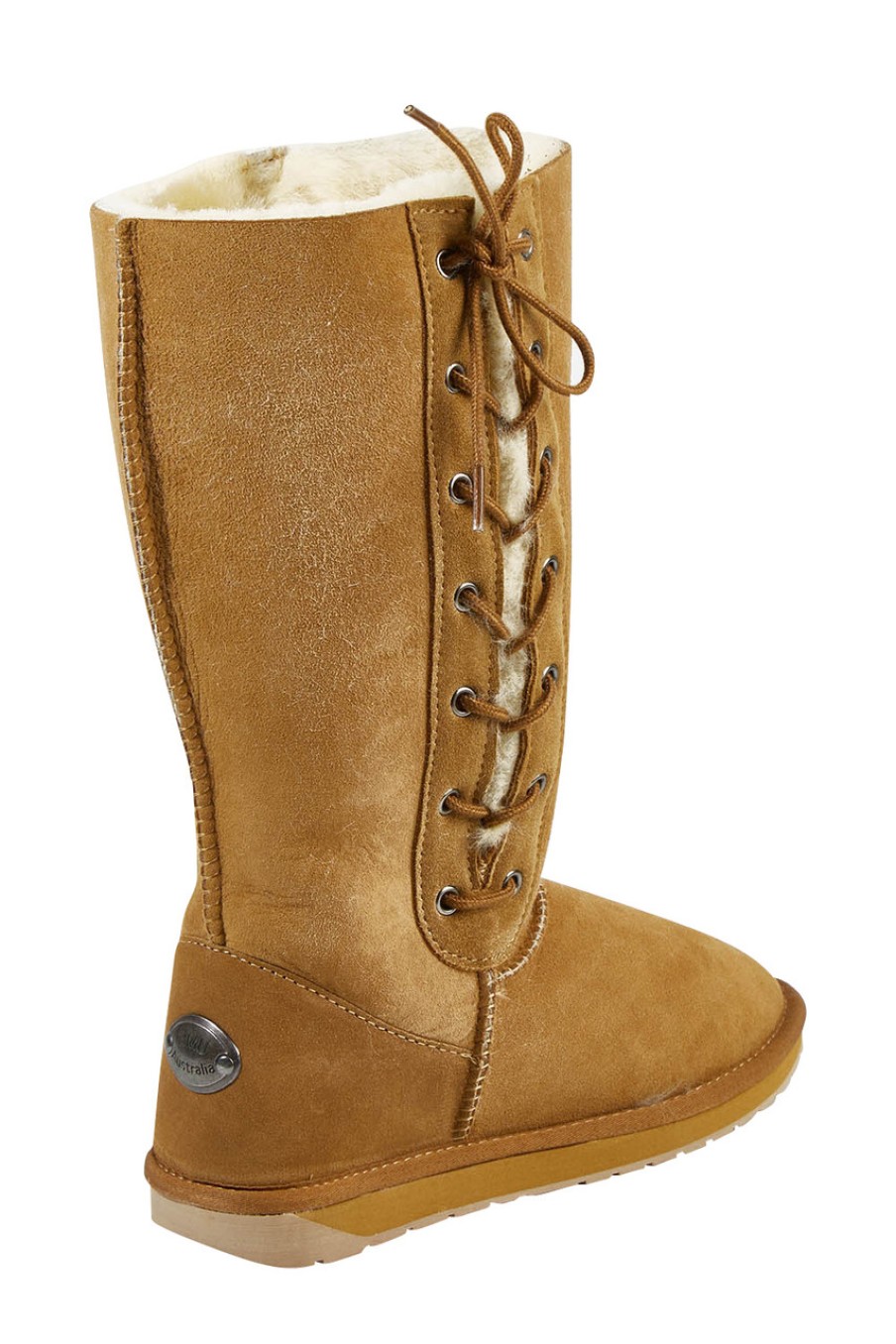 Shoes Emu Australia | Platinum Sheepskin Hi Lace Boot Chestnut