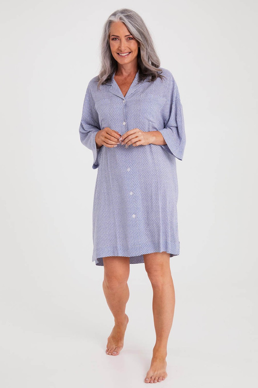 Lingerie & Sleepwear Florence Broadhurst | Basketweave Sleepshirt Dusk