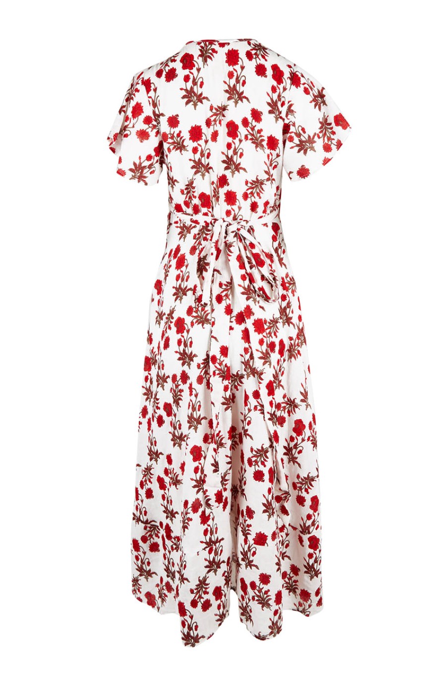 Dresses boho bird | Thats A Wrap Printed Cotton Dress Whitefleur