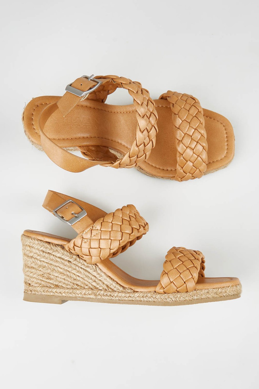 Shoes Human Premium | Golela Woven Espadrille Wedge Natural