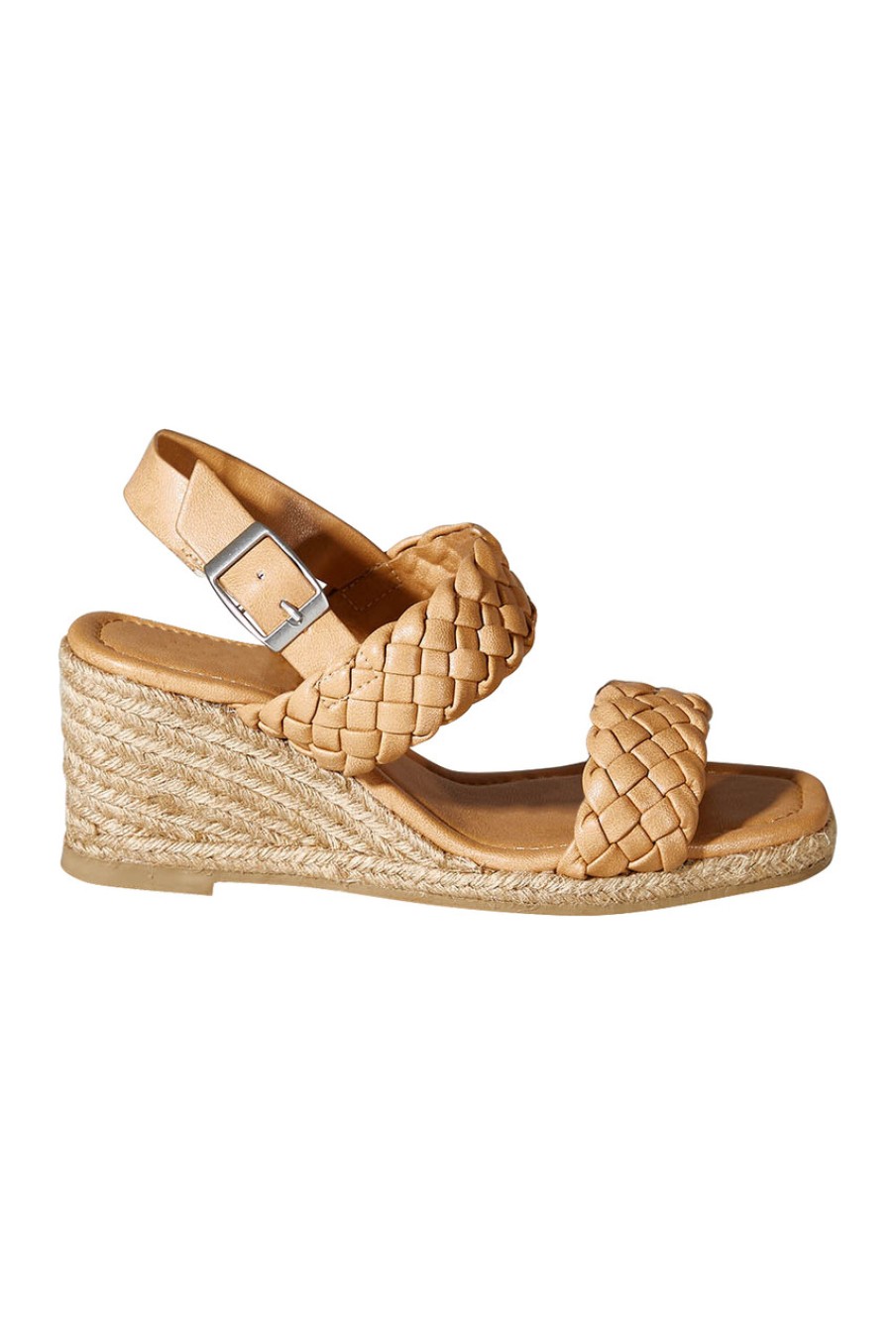 Shoes Human Premium | Golela Woven Espadrille Wedge Natural