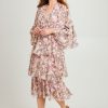 Dresses Cordelia St | Free Flowing Wrap Midi Floral