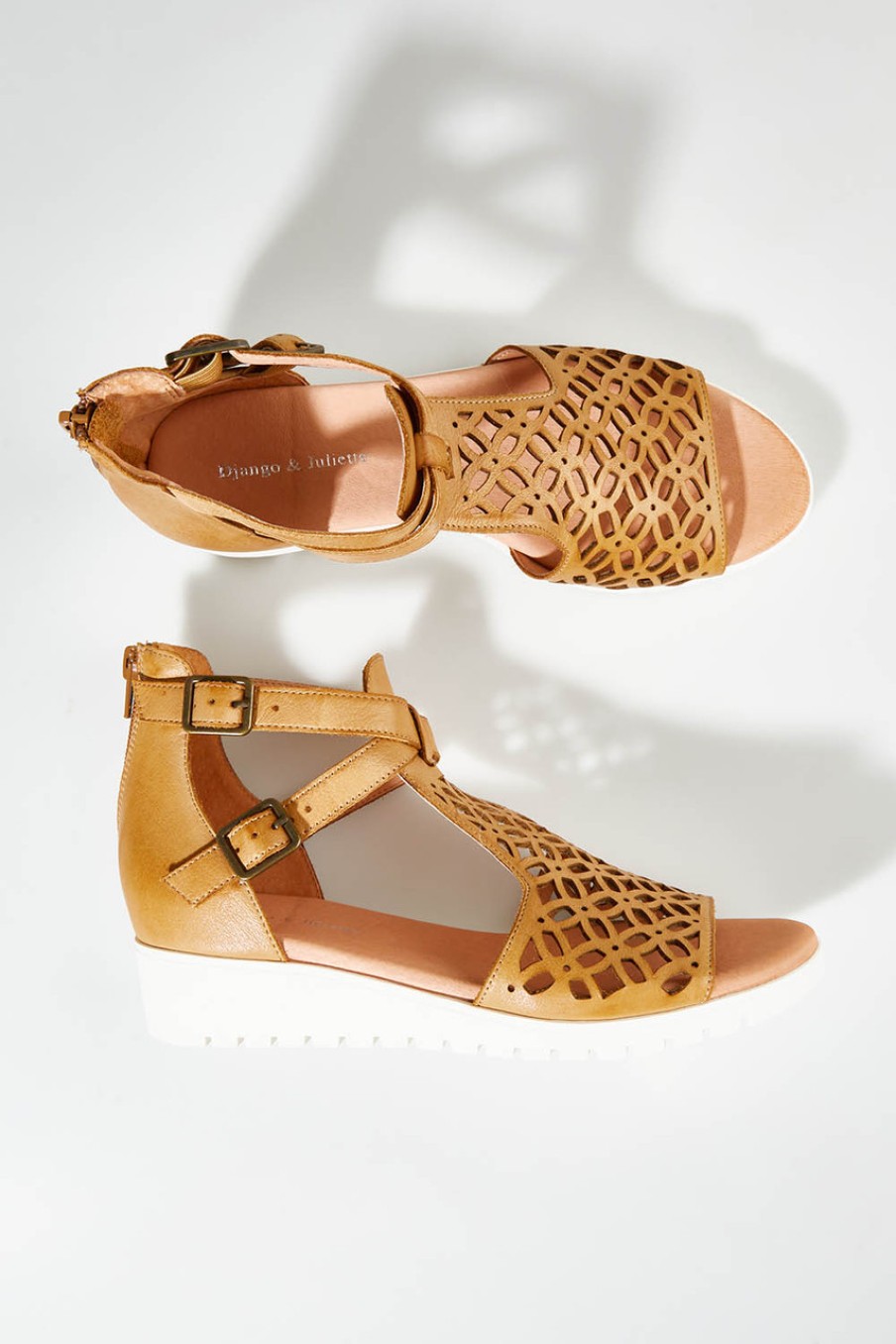 Shoes Django & Juliette | Minos Leather Sandal Darktan