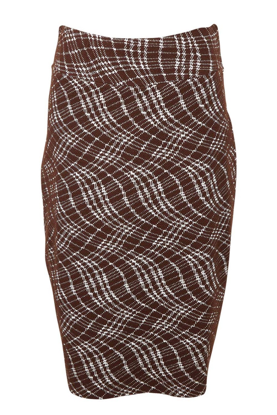 Skirts bird keepers | The Two Tone Ponte Skirt Coffee